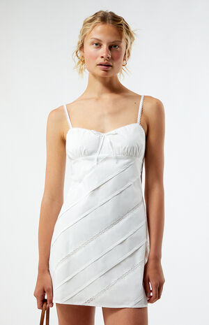 Lace Trim Bustier Mini Dress image number 1