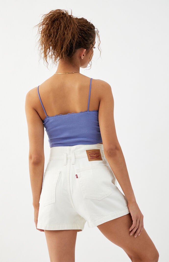 White Mom Clean Sweep Denim Shorts