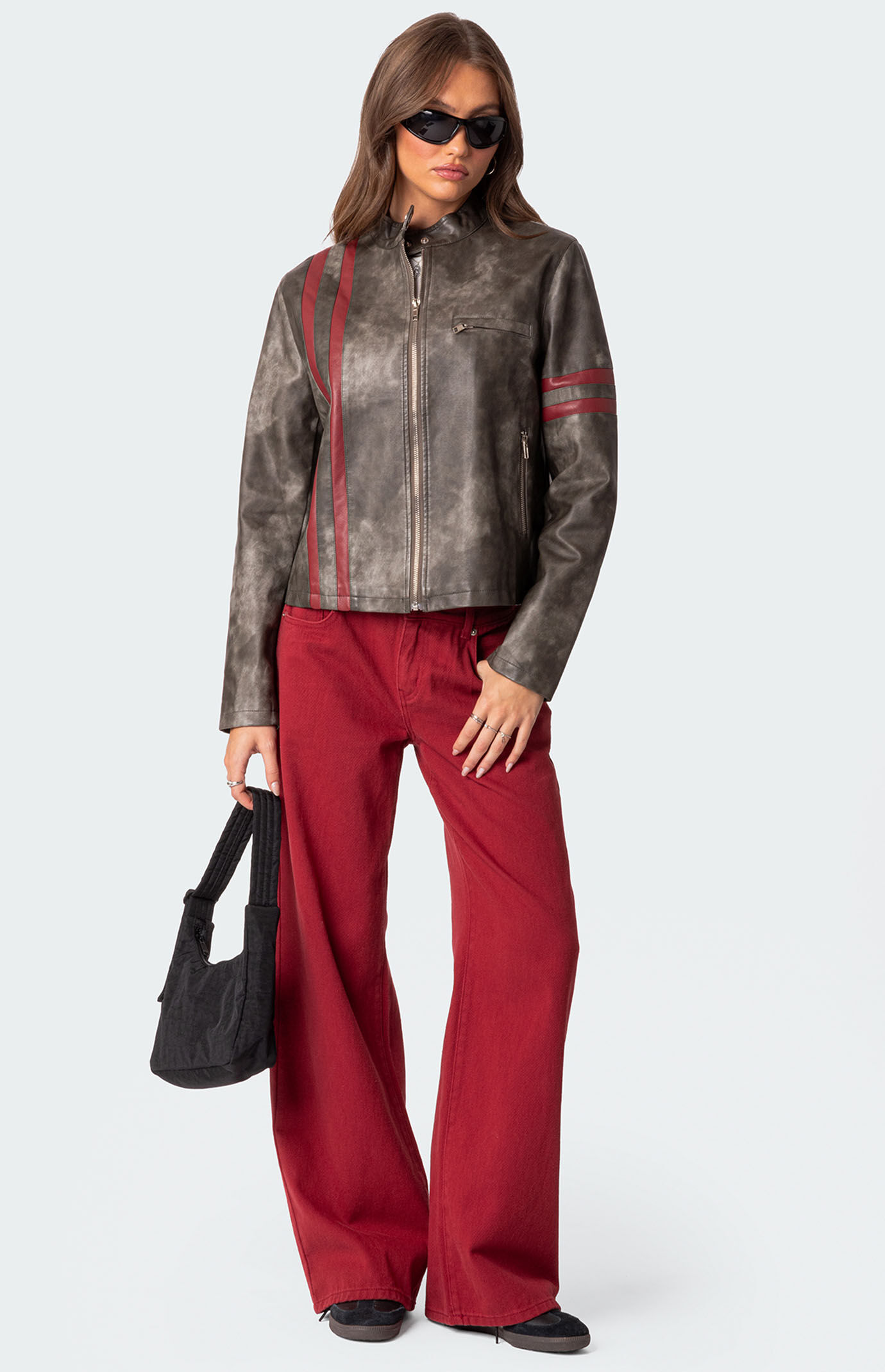 Edikted Thunder Washed Faux Leather Jacket | PacSun