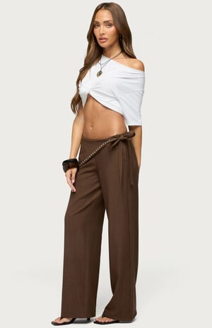 Avery Studded Foldover Straight Leg Pants image number 4