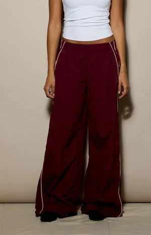 Nylon Baggy Track Pants image number 2