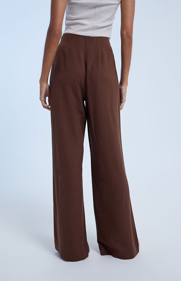 LA Hearts Linen Wide Leg Trousers | PacSun
