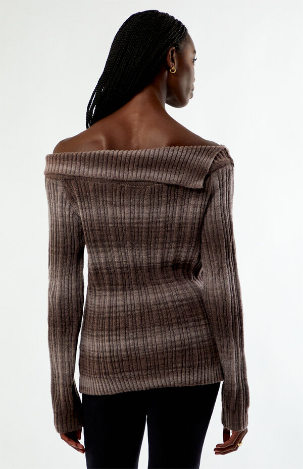 Daisy Street Space Dye Asymmetrical Sweater