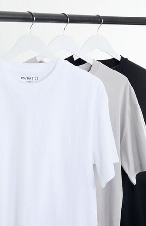 3 Pack Reese Solid Color T-Shirts image number 2