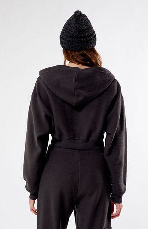 Cozy Double Zip Cropped Hoodie image number 3