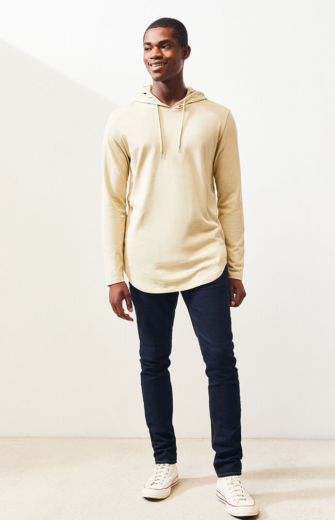 Leroy Hooded Long Sleeve Scallop T-Shirt