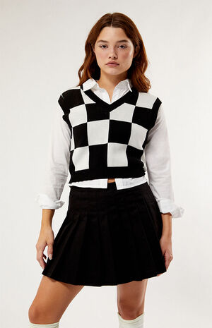 Checkerboard Sweater Vest image number 2