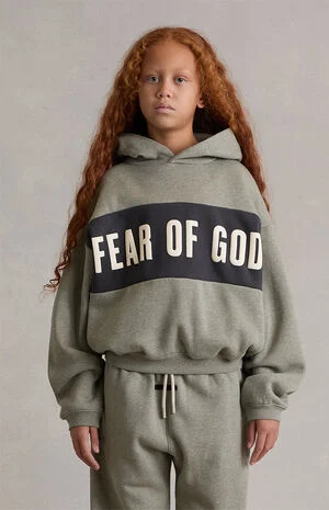 Kids Paneled Cropped Relaxed Hoodie image number 2