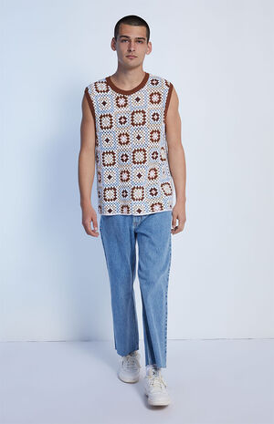 Neutral Penn Crochet Tank Top image number 4