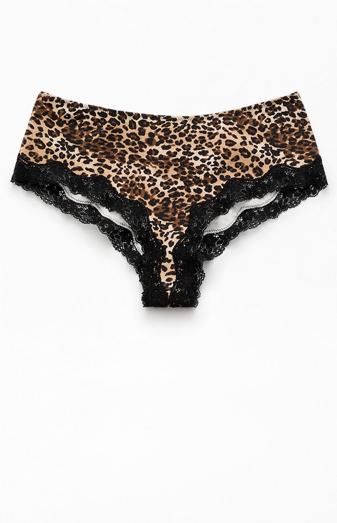 John Galt Leopard Bikini Boxer Underwear