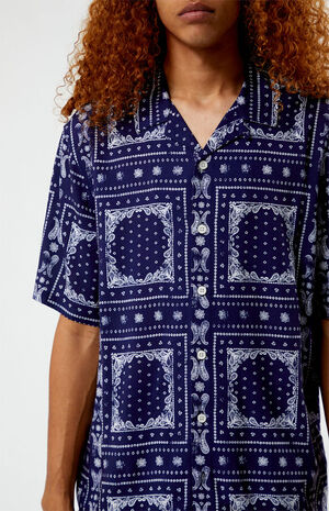 Blue Paisley Camp Shirt image number 2