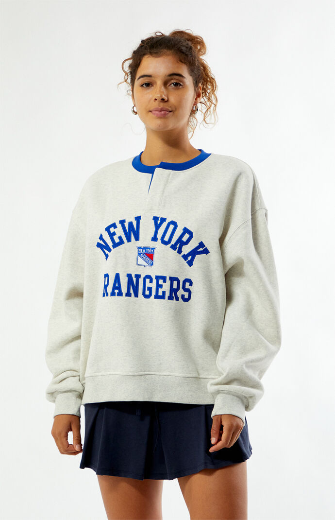 WILD COLLECTIVE x NHL New York Rangers Henley Sweatshirt | Pacsun