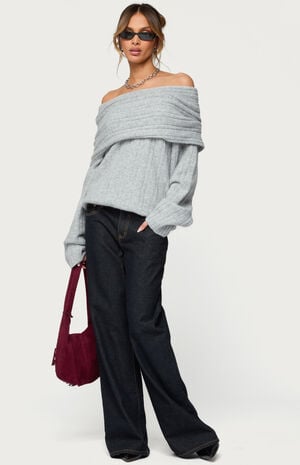 Kadenna Oversized Off Shoulder Sweater image number 5