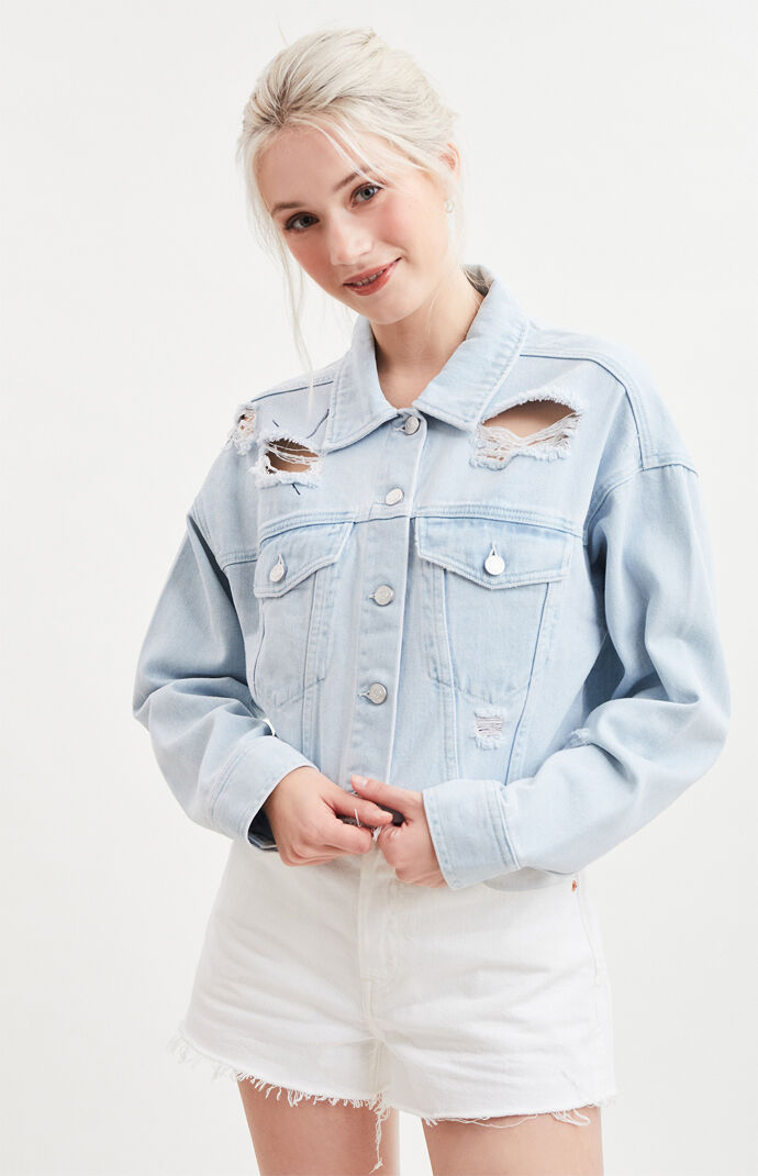 Cropped Trucker Denim Jacket