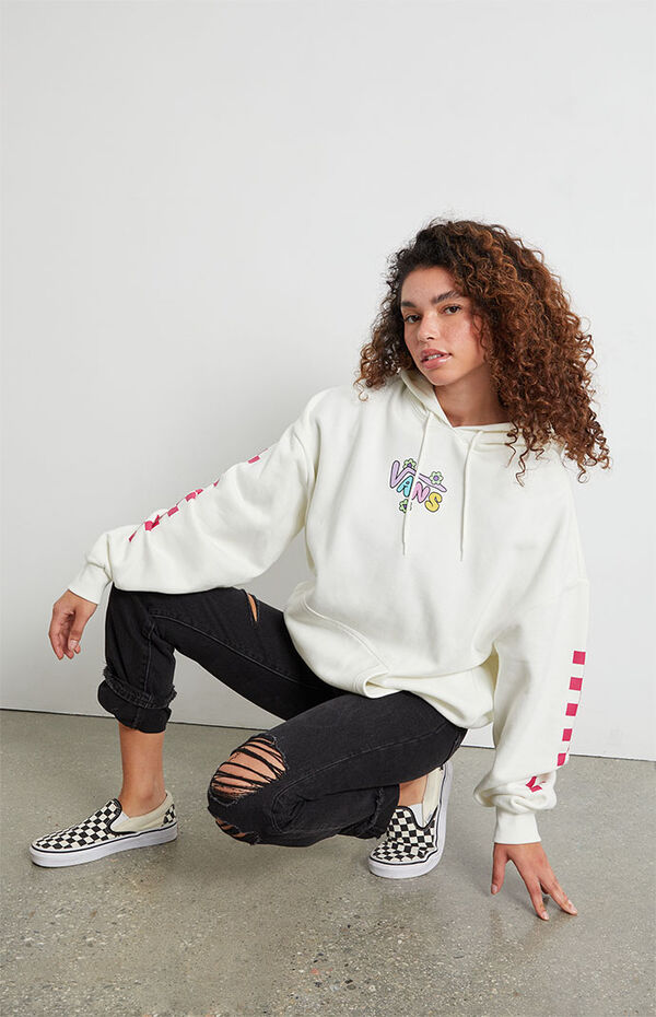 Vans Multicolor OTW White Crop Hoodie | escapeauthority.com