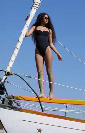 Eco Black Camilla Keyhole Underwire One Piece Swimsuit image number 1