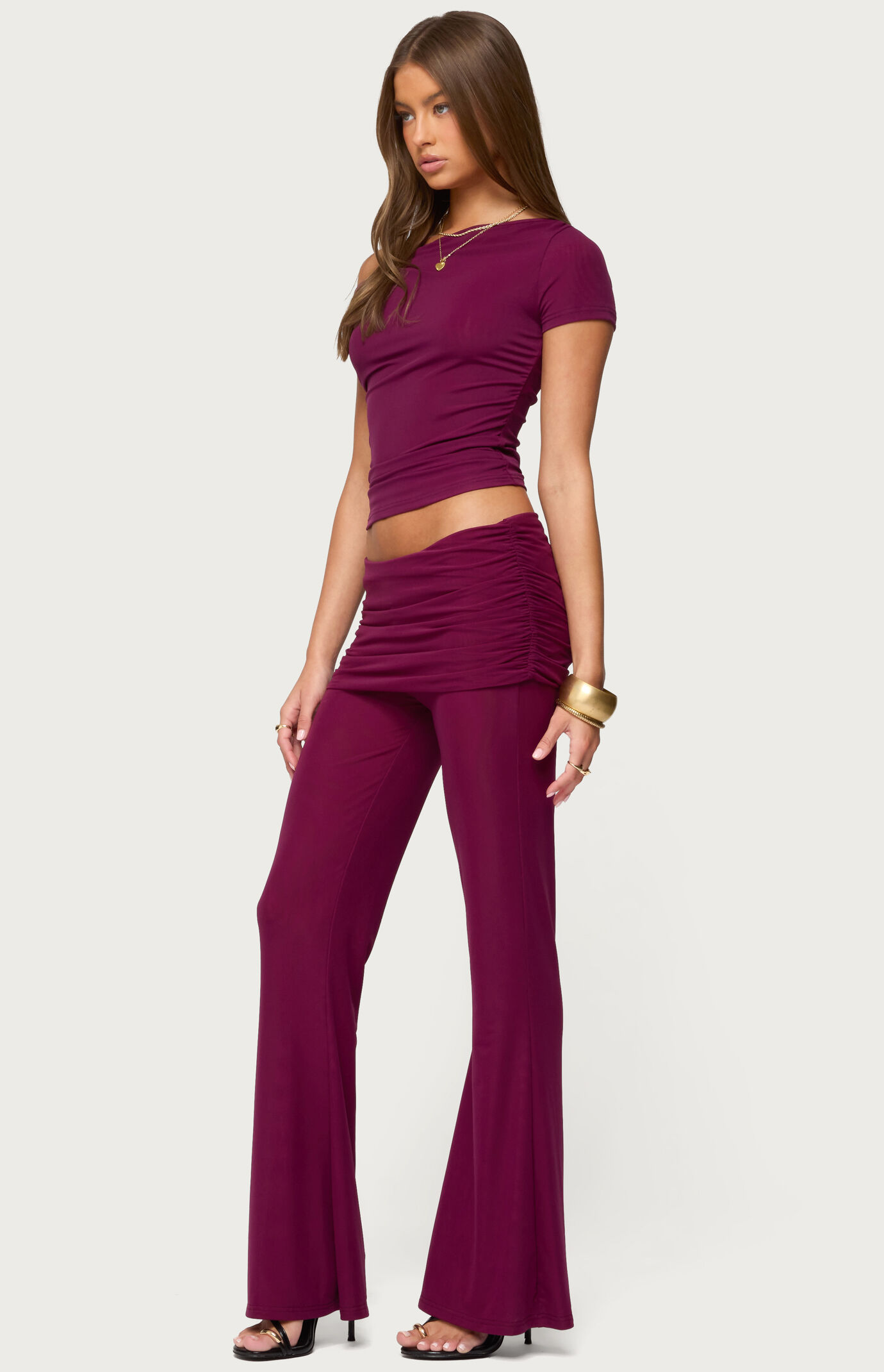 Edikted Halli Twisted Off Shoulder Top