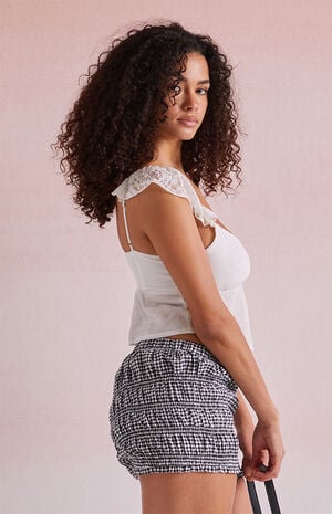 Gingham Ruched Bloomer Shorts image number 3