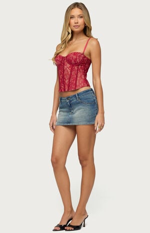 Saffire Detachable Straps Lace Corset image number 4