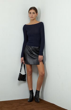 Bailey Boat Neck Glitter Sweater image number 1