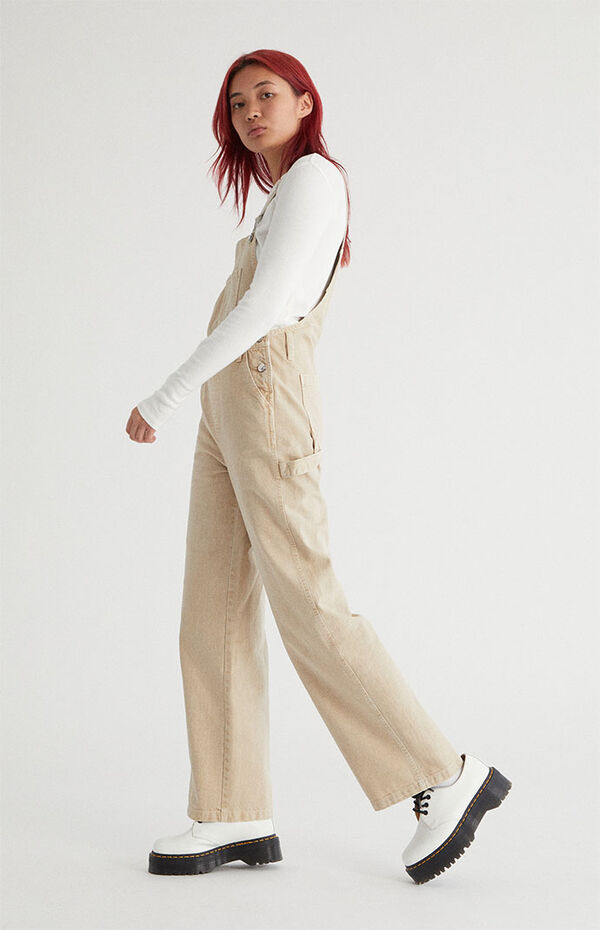 PacSun Eco Tan Baggy Workwear Overalls | PacSun
