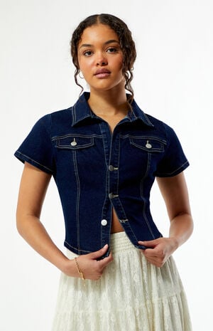 Denim Button Up Top image number 2