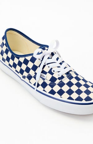Blue & White Checkerboard Authentic Shoes image number 6