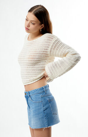 Light Indigo Candy Denim Mini Skirt image number 3