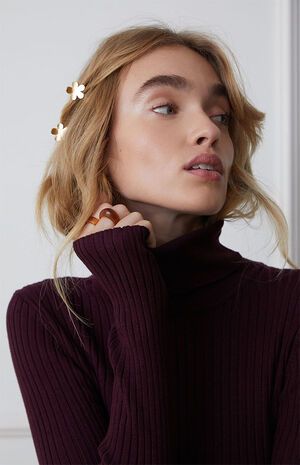 6 Pack Tony Heart Hair Claw Clips image number 1