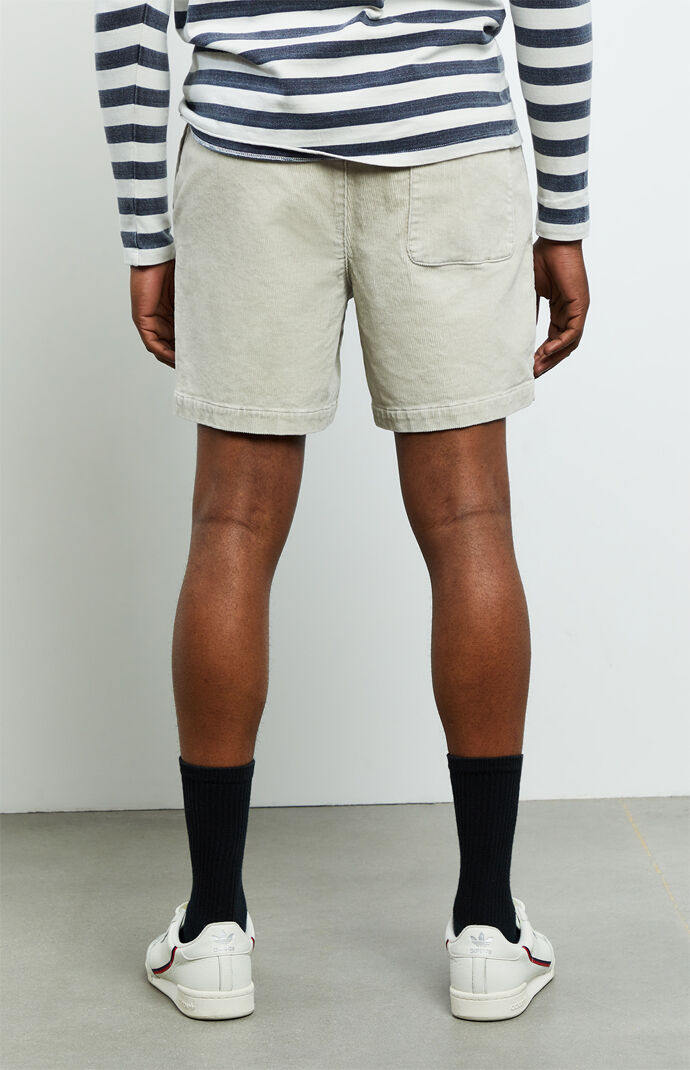 Cream Corduroy Volley Shorts