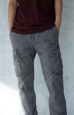 Gray Slim Cargo Pants image number 5