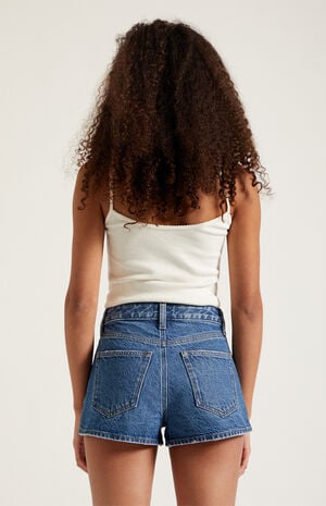 Ivy High Waisted Denim Festival Shorts Indigo image number 4