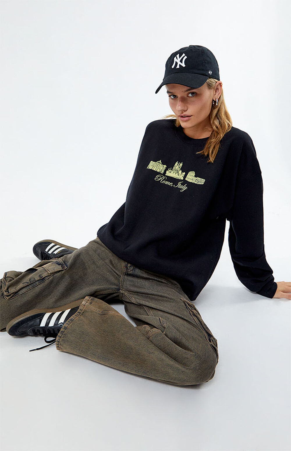 ROMA Logo Cropped Sweatshirt