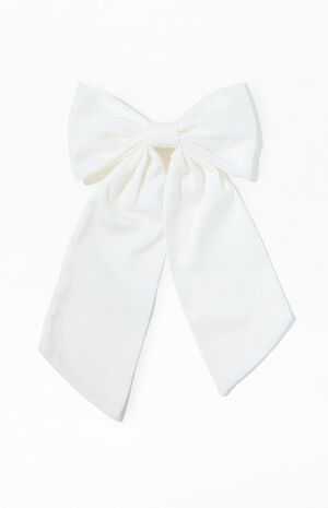 Medium Satin Bow Barrette image number 1