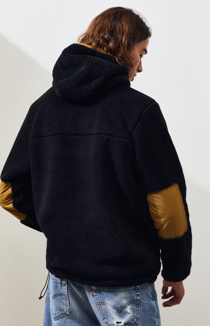 Black & Brown Campshire Fleece Pullover Hoodie