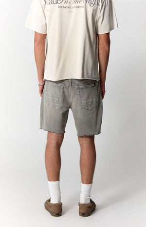 Harrison Cutoff Baggy Jean Shorts Stretch Gray image number 4