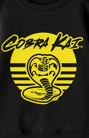 Kids Cobra Kai Yellow Circle Crew Neck Sweatshirt image number 2
