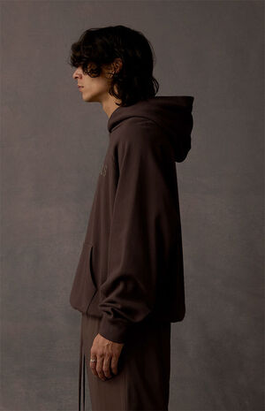 Plum Waffle Knit Raglan Hoodie image number 4