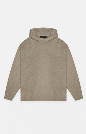 Heather Grey Sweater Knit Hoodie image number 1