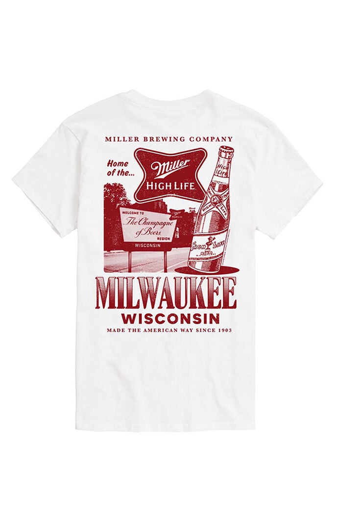 Hybrid Apparel Miller High Life Home Milwaukee Wisconsin T-Shirt