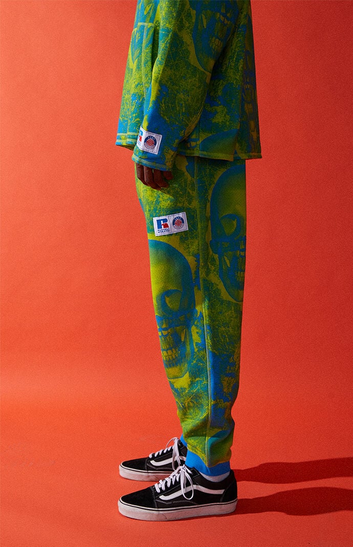 x Russell Athletic Blue Graphic Sweatpants