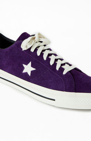 Purple One Star Pro Suede Shoes image number 6