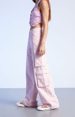 Pink '90s Baggy Cargo Pants image number 3