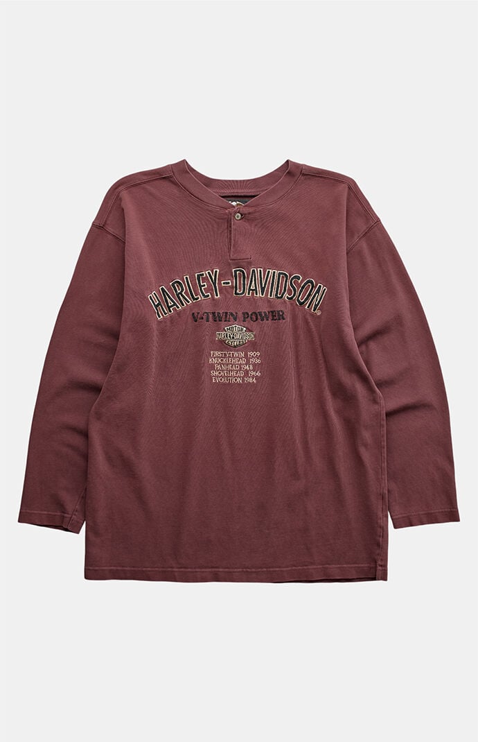 PS VINTAGE Maroon 2000s Harley Davidson Graphic T-Shirt