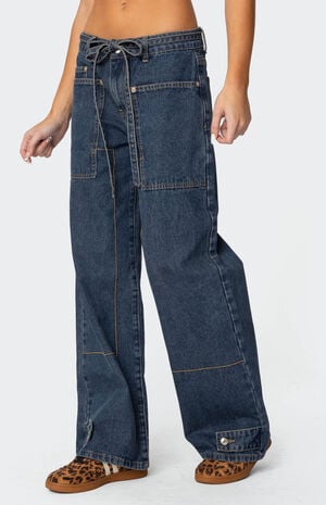 Funky Stitch Low Rise Jeans image number 4
