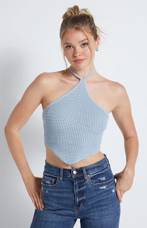 Handkerchief Hem Halter Top image number 2