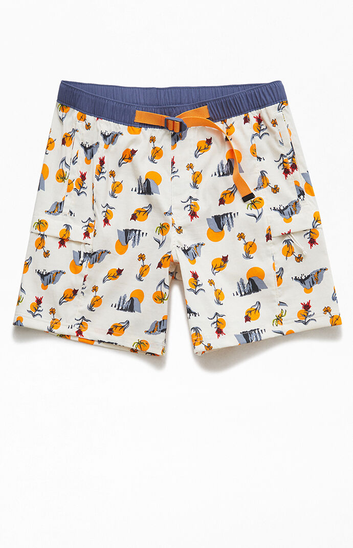 Printed Classic V Belted Shorts