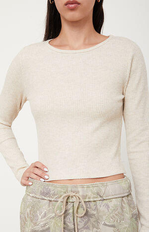 Waffle Knit Long Sleeve Top image number 2