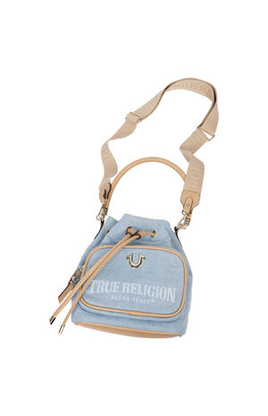 Bryce Jean & PU Bucket Bag image number 8