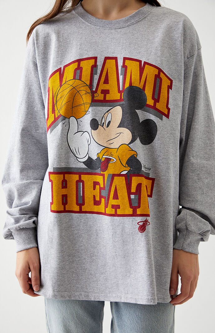 Mickey Miami Heat Long Sleeve T-Shirt